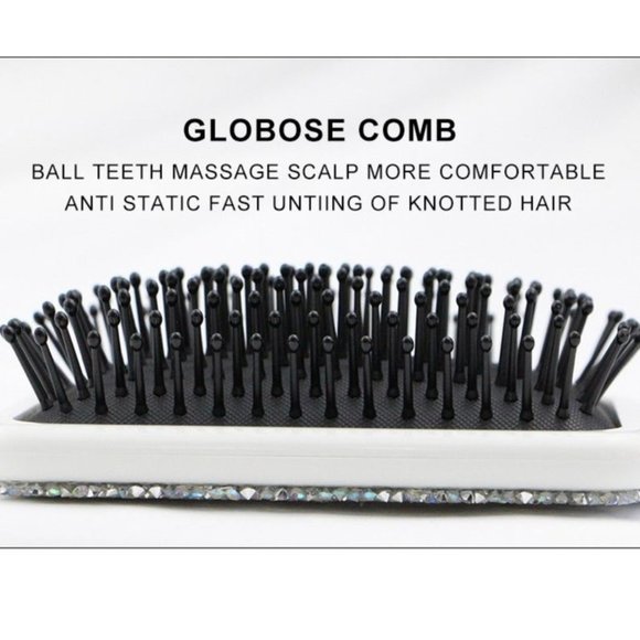 Rhinestone Handmade Diamond Massage Brush Monogram - Picture 7 of 8